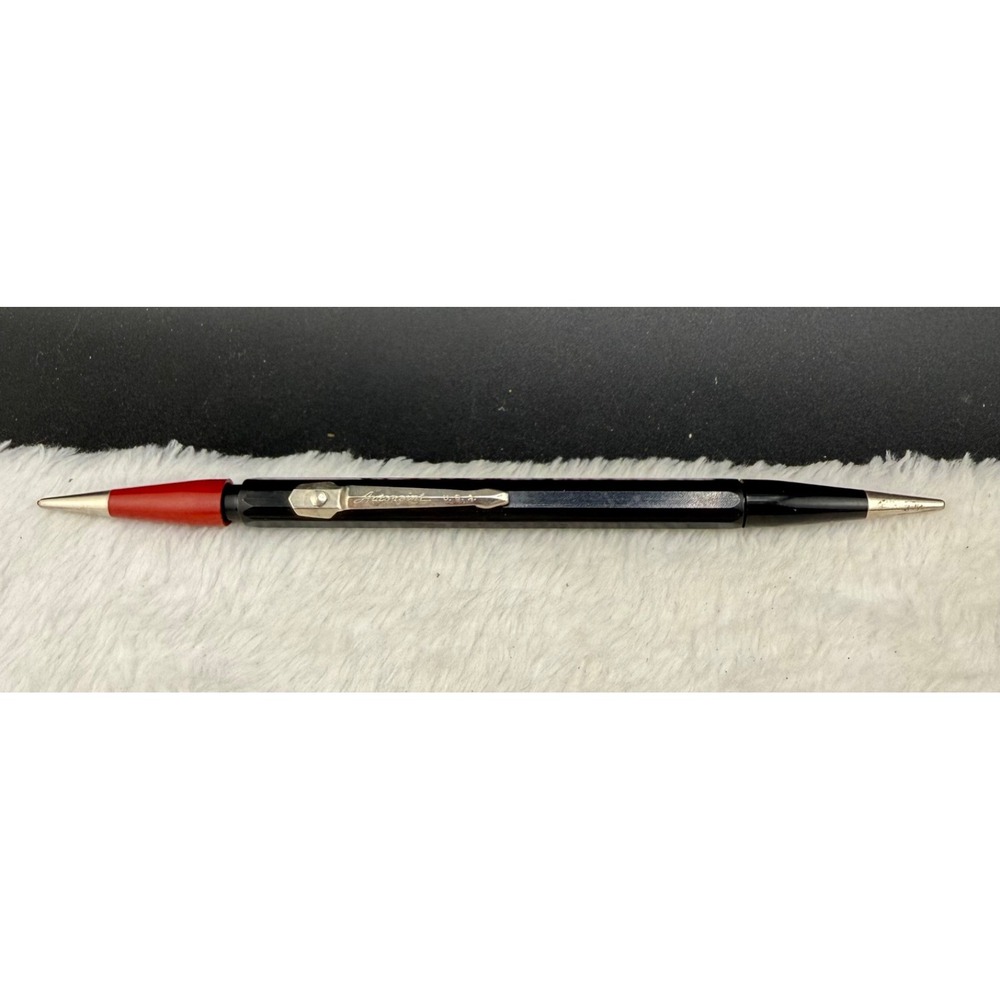 Vintage Autopoint Mechanical Pencil Black Red Double Ended Pencils 5.5in